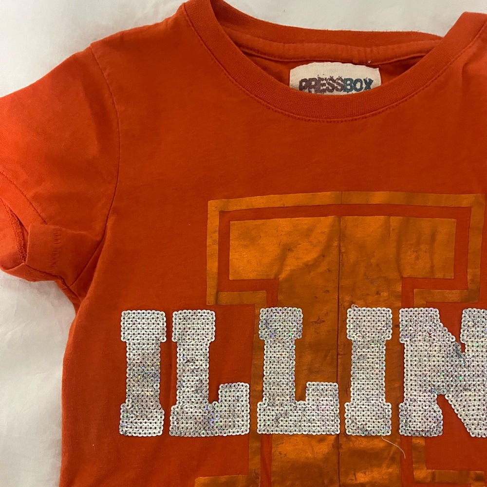 Cropped Illinois Illini baby tee